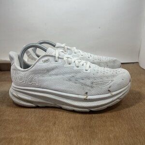 Hoka One One Clifton 9 Women's Size 7.5 D Wide  White Running Shoes